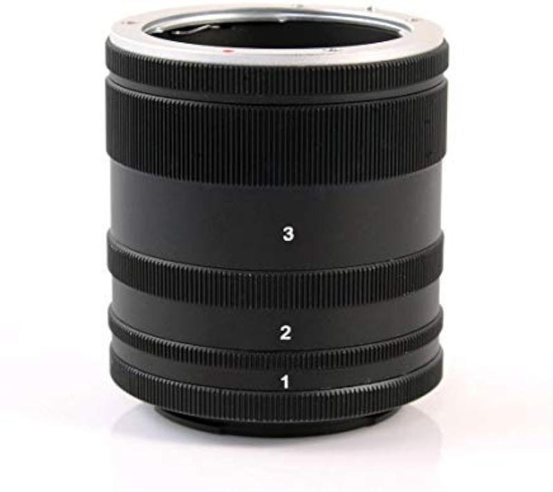 FocusFoto Macro Extension Tube Ring Kit for Sony E-Mount Camera Lens NEX-5R 5T 5N NEX-6 NEX-7 a7 a7S a7R a7II a7SII a7RII a6500 a6300 a6000 a5100 a5000 a3500 FS700 VG30 VG900 for Close-up Photography - Image 1